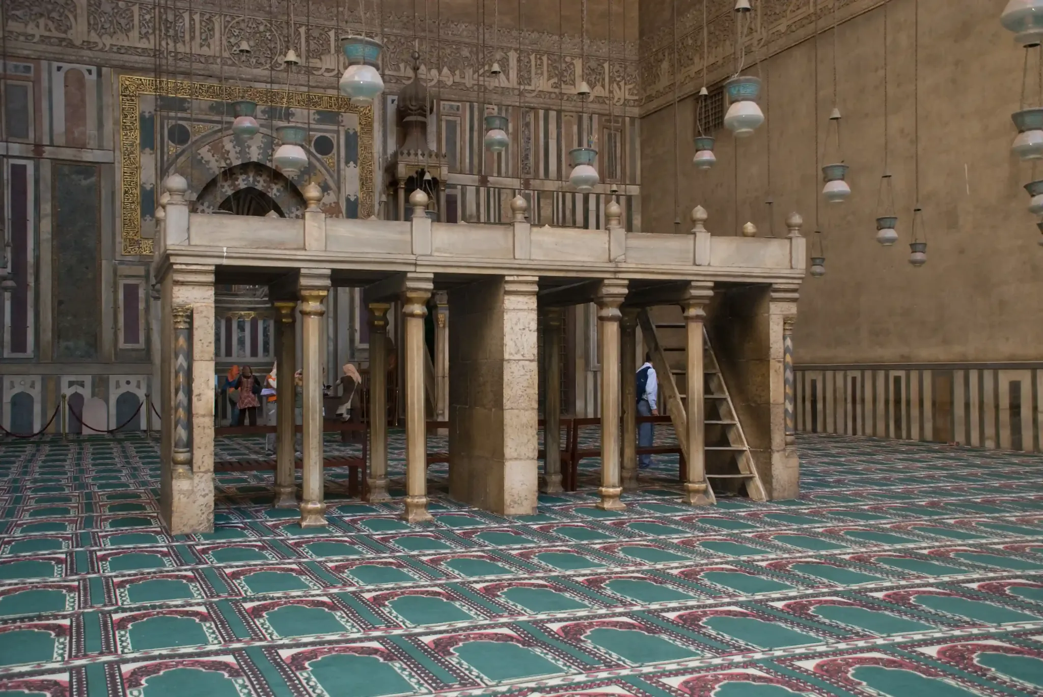 Historic Sultan Hassan Mosque interior in Cairo