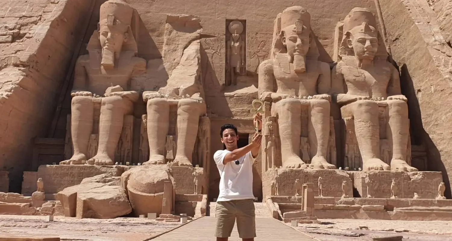 Abu Simbel temples beside Lake Nasser in southern Egypt