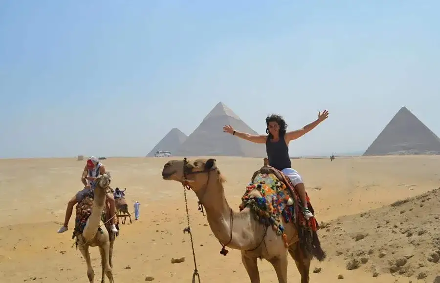 Camel ride experience beside the Giza Pyramids