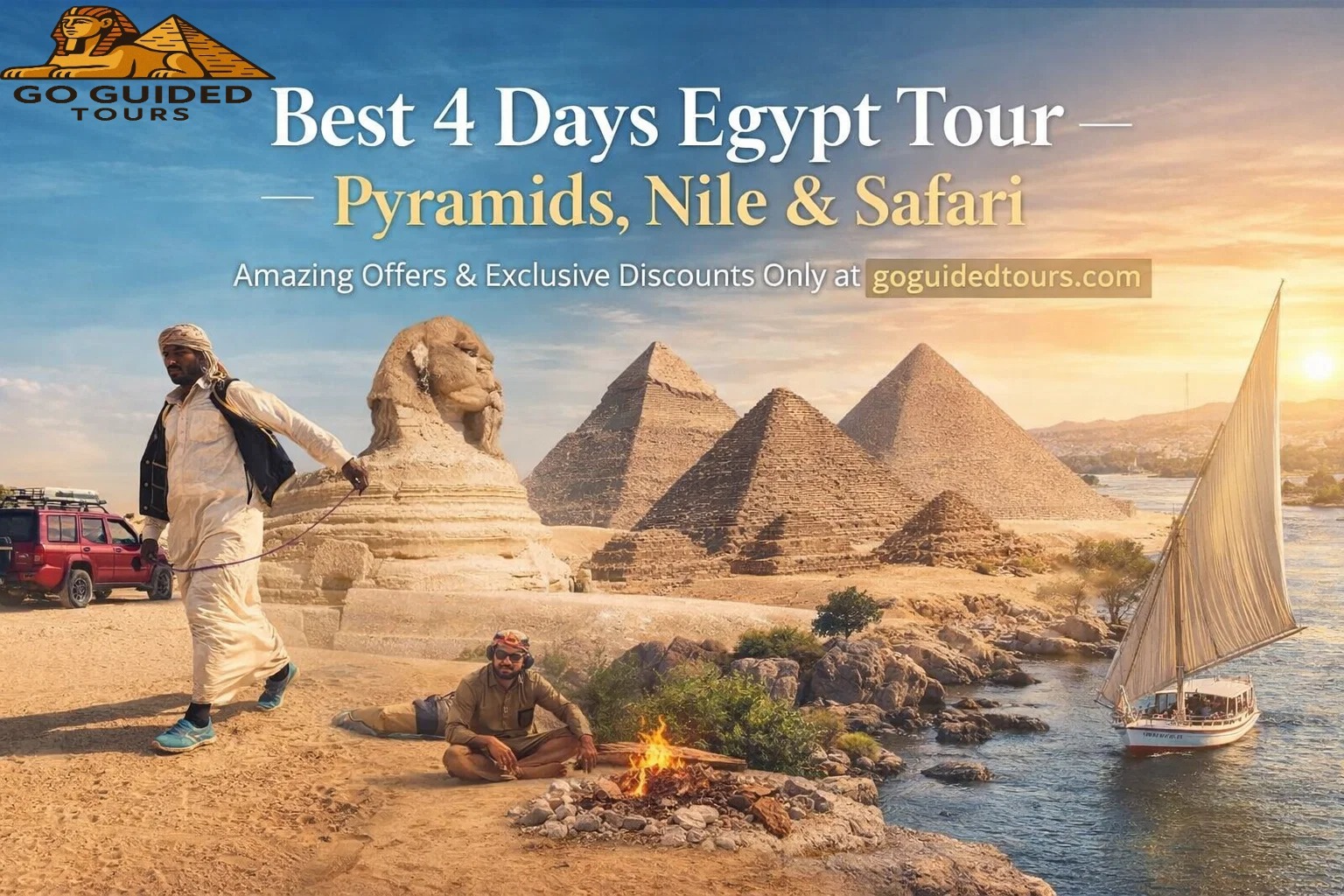 Best 4 Days Egypt Tour – Pyramids, Nile & Safari