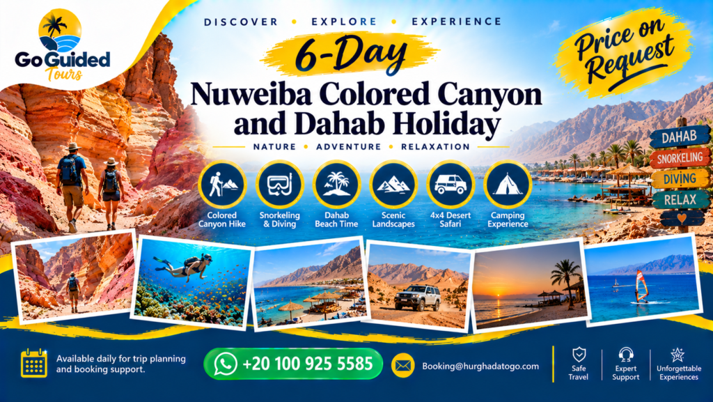 6-Day Nuweiba Colored Canyon and Dahab Holiday