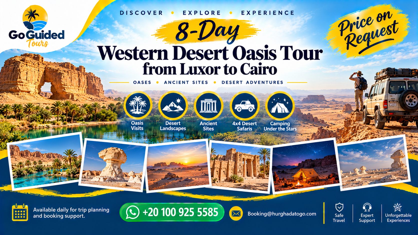 8-Day Western Desert Oasis Tour from Luxor to Cairo